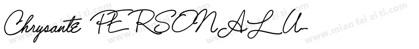 Chrysante PERSONAL U字体转换